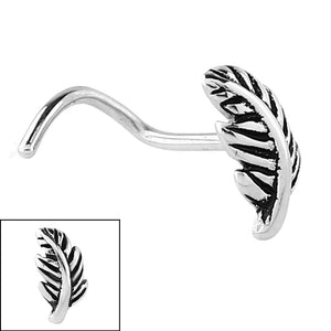Steel Feather Nose Stud