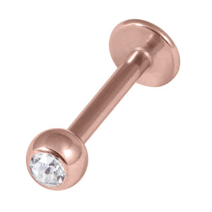 Rose Gold Steel Jewelled Labret