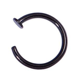 Black Steel Open Nose Ring