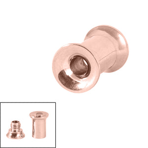 Rose Gold Steel Internal Thread Double Flared Eyelet