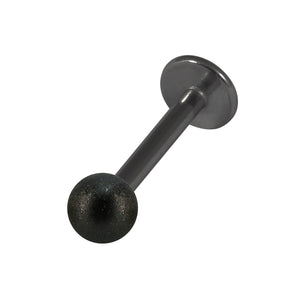 Black Steel Labret with Black Steel Shimmer Ball 1.2mm