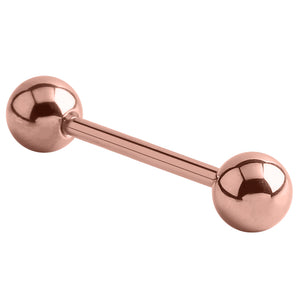 Rose Gold Titanium Barbells 1.6mm (Rose Gold colour)