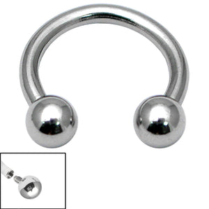 Titanium Internally Threaded Circular Barbells (CBB) (Horseshoes) 1.2mm