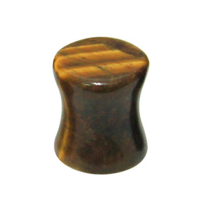 Tigers Eye Stone Double Flared Tapered Plug