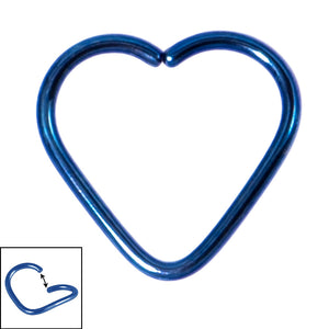 Titanium Continuous Heart Twist Rings