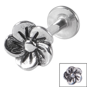 Steel Labret with Steel Flower 1.2mm