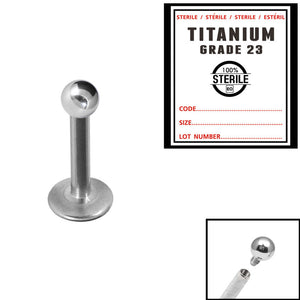 Sterile Titanium Internal Thread Labret