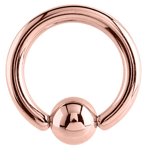 Rose Gold Titanium Ball Closure Ring (BCR) (Rose Gold colour)