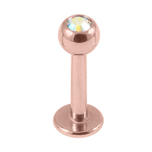 Rose Gold Titanium Jewelled Labret