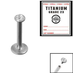 Sterile Titanium Internal Thread Jewelled Labret