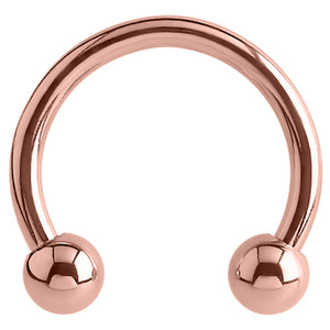 Rose Gold Titanium Circular Barbells (CBB) (Horseshoes) (Rose Gold colour)