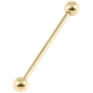 Zircon Titanium Industrial Scaffold Barbell (Gold colour)
