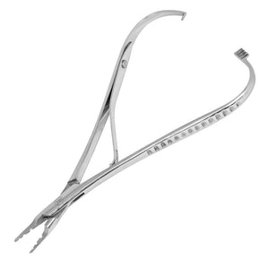 Piercing Tools - Dermal Anchor Holding Forceps - Curved Jaw Blade (Holds Shaft)