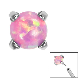 Titanium Threadless (Bend fit) Claw Set Synth Opals