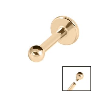 Zircon Titanium Internally Threaded Labrets 1.2mm