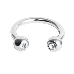 Titanium Jewelled Circular Barbell (CBB) (Horseshoe) 1.2mm