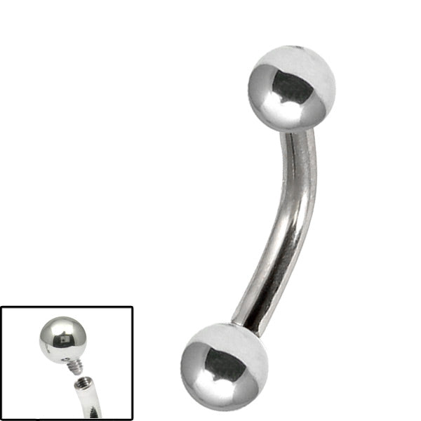 Titanium Internally Threaded Micro Curved Bar