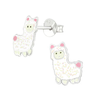 Sterling Silver Alpaca Ear Stud Earrings ES95