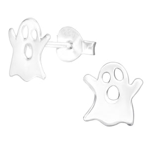 Sterling Silver Ghost Ear Stud Earrings ES44