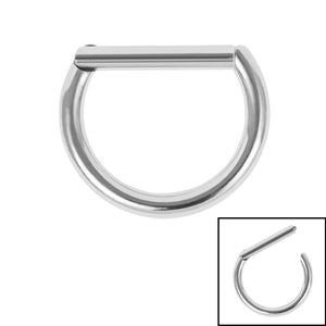 Titanium Hinged Bar Clicker Ring