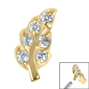 Steel Claw Set Jewelled Leaf for Internal Thread shafts in 1.2mm