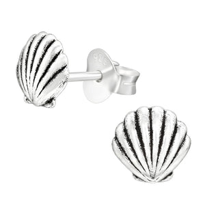 Sterling Silver Shell Ear Stud Earrings ES126