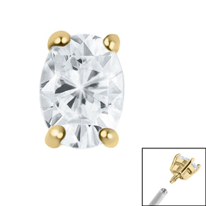 Steel Claw Set Jewelled Oval for Internal Thread shafts in 1.2mm