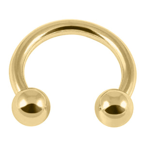 Gold Steel Circular Barbells (CBB) (Horseshoes)