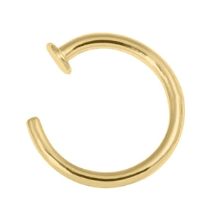 Gold Steel Open Nose Ring