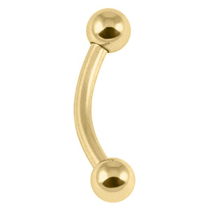 Gold Titanium Micro Curved Bars 1.2mm