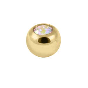 Gold Titanium Jewelled Balls 1.2mm