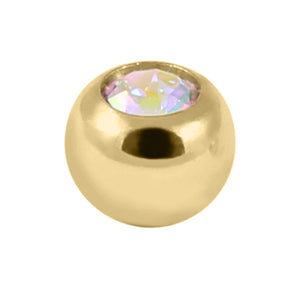 Gold Titanium Jewelled Balls 1.6mm
