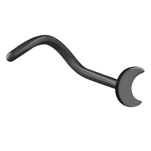 Steel Half Moon Nose Stud