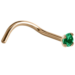 9ct Gold Claw Set Swarovski Jewelled Nose Stud