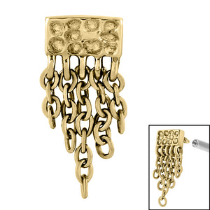 Steel Hammered Waterfall Chain for Internal Thread shafts in 1.2mm