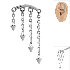 Steel 4 Cone Cascade Chain for Internal Thread shafts in 1.2mm