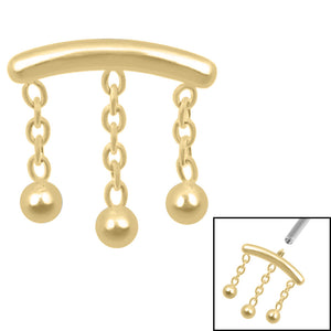 Titanium 3 Ball Chain Drop for Internal Thread shafts in 1.2mm