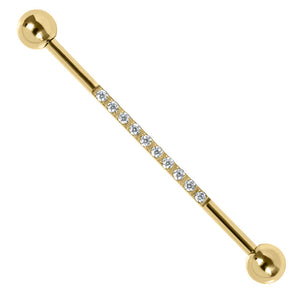 Titanium In-line Claw Set Multi Jewel Industrial Scaffold Bar