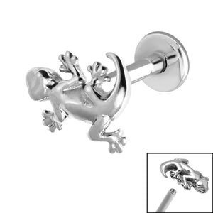 Titanium Internally Threaded Labrets 1.2mm - Steel Gecko