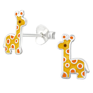 Sterling Silver Giraffe Ear Stud Earrings