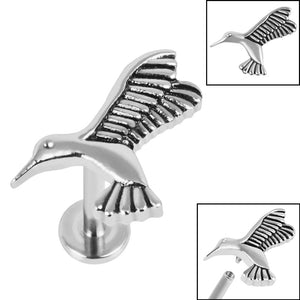 Titanium Internally Threaded Labrets 1.2mm - Steel Hummingbird