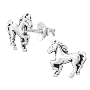 Sterling Silver Horse Ear Stud Earrings ES116