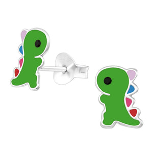 Sterling Silver Baby Dinosaur Ear Stud Earrings ES93