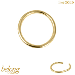 belong 14ct Solid Gold Hinged Clicker Ring