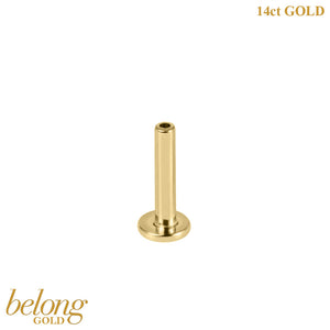 belong 14ct Solid Gold Threadless Labret Posts