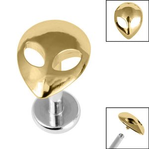 Titanium Internally Threaded Labrets 1.2mm - Titanium Alien