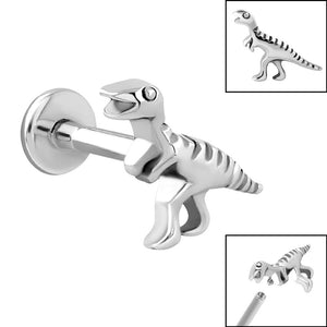 Titanium Internally Threaded Labrets 1.2mm - Steel Dinosaur