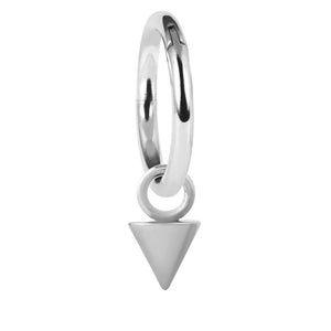 Steel Hinged Segment Ring with Steel Cone Charm