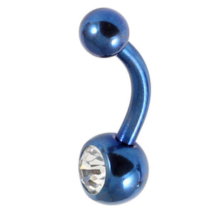 Titanium Baby Jewelled Belly Bar