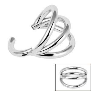 Titanium Triple Band Hinged Clicker Ring